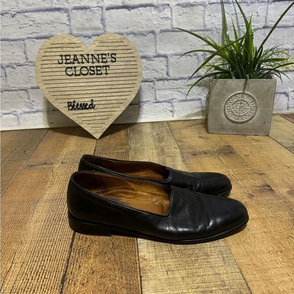 Zelli Mens Size 10 N Leather Black Loafers Shoes Hand Crafted in Italy - Picture 9 of 16
